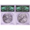 Image 1 : Lot of 2017(P) & 2017(S) $1 American Silver Eagle Coins ANACS MS69