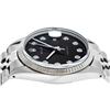 Image 3 : Rolex Mens Stainless Black Diamond Oyster Perpetual Datejust Wristwatch