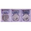 Image 1 : Lot of 1999-2001 $1 American Silver Eagle Coins PCGS MS68 First Strike