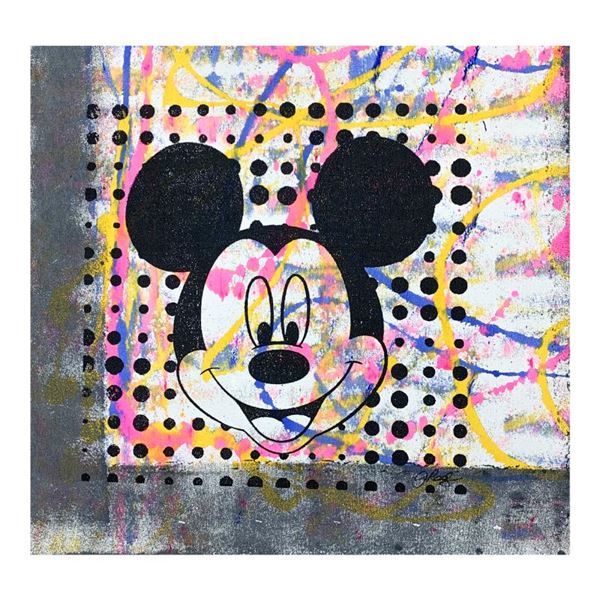 Rodgers Original "Mickey Mouse" Original Mixed Media On Canvas