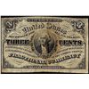 Image 1 : March 3, 1863 Third Issue Three Cents Fractional Currency Note