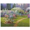 Image 1 : Ming Feng "Late Summer Garden" Original Oil Painting On Canvas