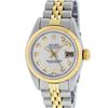 Image 2 : Rolex Ladies Two Tone Silver Diamond Datejust Wristwatch