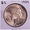 Image 1 : 1924 $1 Peace Silver Dollar Coin