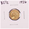 Image 1 : 1926 $2 1/2 Indian Head Quarter Eagle Gold Coin