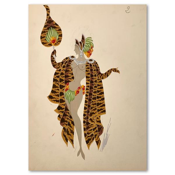 Erte (1892-1990) "Brochantes" Original Watercolor On Paper