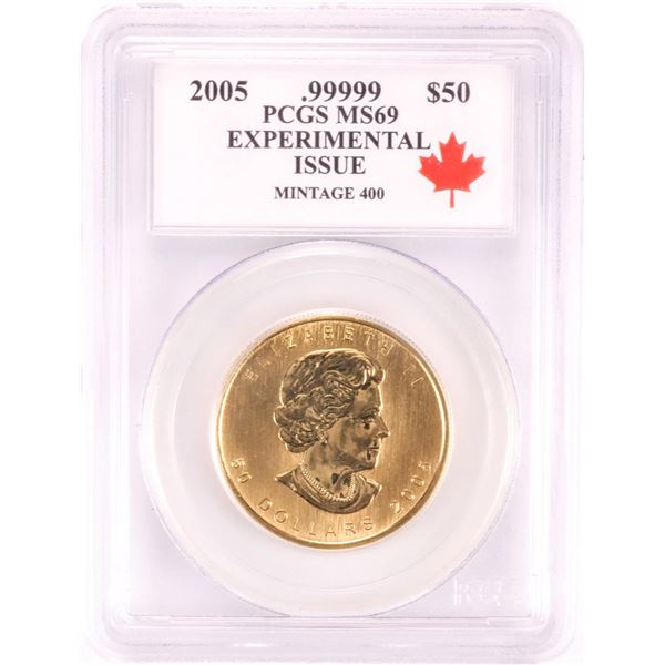 2005 Canada $50 Maple Leaf Gold Coin PCGS MS69 Experimental Issue