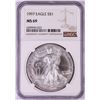 Image 1 : 1997 $1 American Silver Eagle Coin NGC MS69