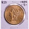 Image 1 : 1885-S $20 Liberty Head Double Eagle Gold Coin