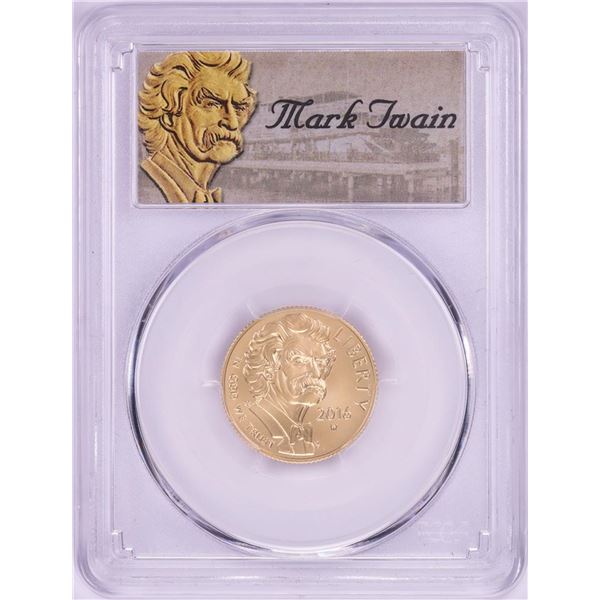 2016-W $5 Mark Twain Commemorative Gold Coin PCGS MS70 First Strike