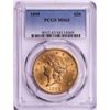 Image 1 : 1899 $20 Liberty Head Double Eagle Gold Coin PCGS MS63