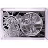 Image 1 : 2016 $1 American Silver Eagle Coin & 2oz Silver Bar Set