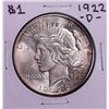 Image 1 : 1922-D $1 Peace Silver Dollar Coin