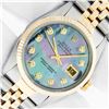 Image 1 : Rolex Men's Two Tone MOP Diamond Datejust Wristwatch Oyster Perpetual With Rolex Box