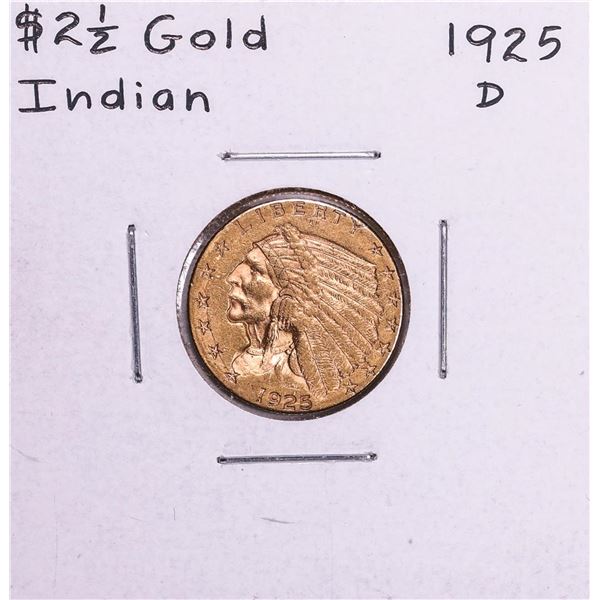 1925-D $2 1/2 Indian Head Quarter Eagle Gold Coin