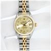 Image 3 : Rolex Ladies Two Tone Diamond Oyster Perpetual Datejust Wristwatch With Rolex Box