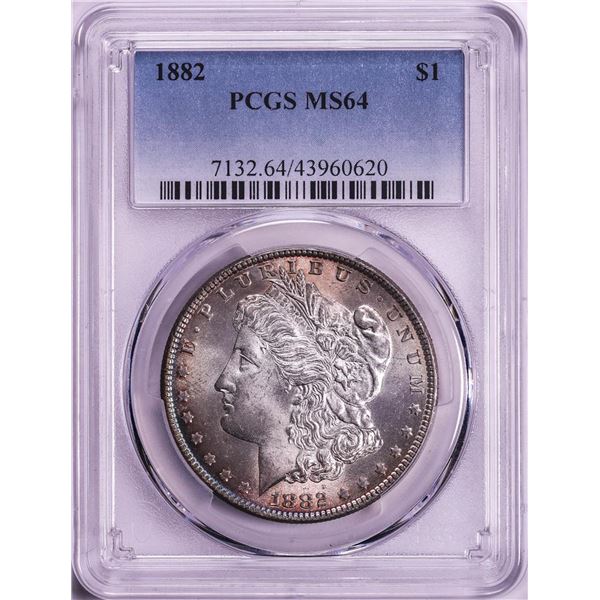 1882 $1 Morgan Silver Dollar Coin PCGS MS64