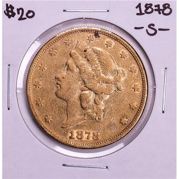 1878-S $20 Liberty Head Double Eagle Gold Coin