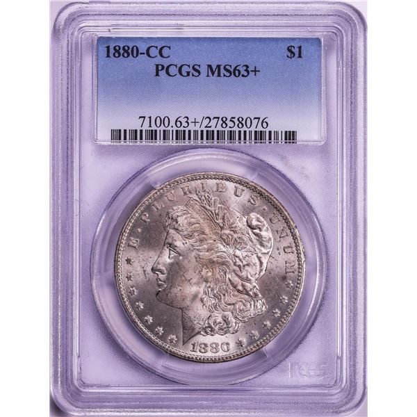 1880-CC $1 Morgan Silver Dollar Coin PCGS MS63+