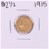 Image 1 : 1915 $2 1/2 Indian Head Quarter Eagle Gold Coin