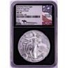 Image 1 : 2020-W $1 Burnished American Silver Eagle Coin NGC MS70 Mercanti Signature