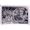 Image 1 : 1987 $1 American Silver Eagle Coin & 2oz Silver Bar Set