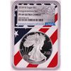 Image 1 : 2018-W $1 Proof American Silver Eagle Coin NGC PF69 Ultra Cameo Congratulations Flag