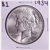 Image 1 : 1934 $1 Peace Silver Dollar Coin