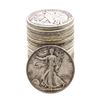 Image 1 : Roll of (20) Assorted Date Walking Liberty Half Dollar Coins Circulated