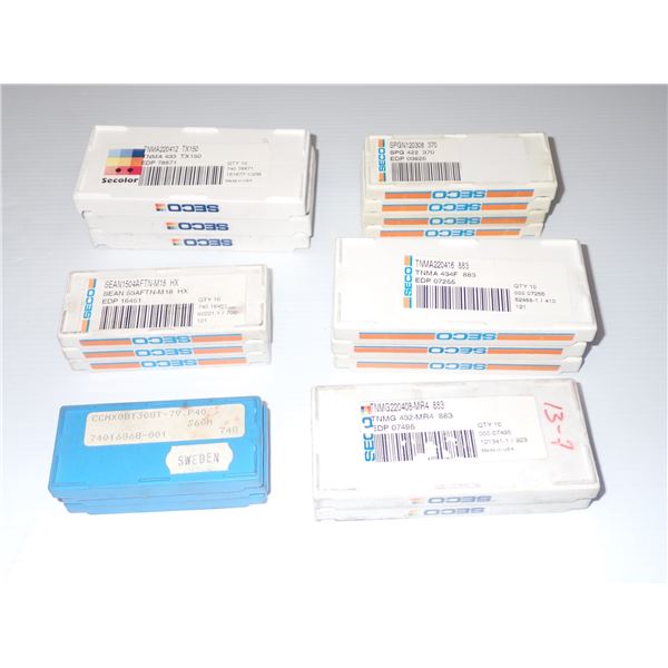Lot of (200) Seco Misc Carbide Inserts