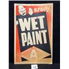Image 1 : Vintage Ashdown's Hardware Wet Paint Thin Cardboard Sign 11x7"