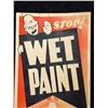 Image 3 : Vintage Ashdown's Hardware Wet Paint Thin Cardboard Sign 11x7"
