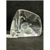 Image 1 : Mats Jonasson Sweden Crystal Glass Paperweight Signed 4"W 3.5"T