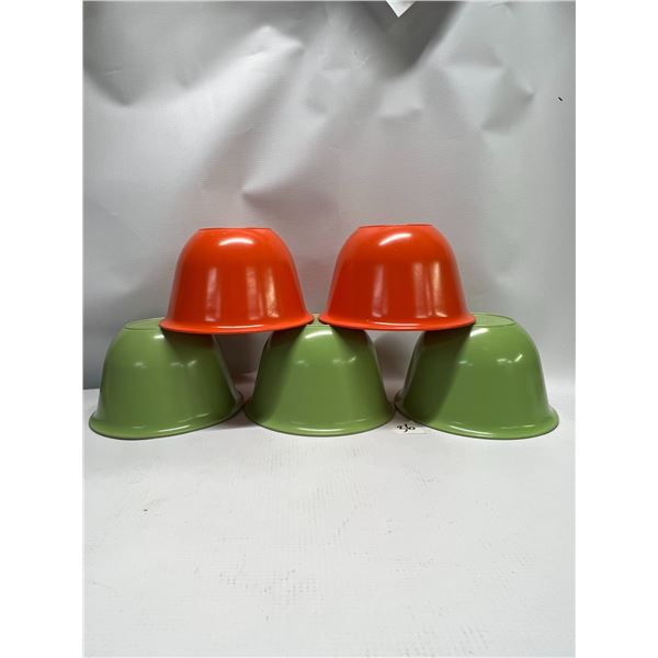 5 Vintage Duraware Canada Melmac Snack Bowls Approx: 3.75"T 6.5"W