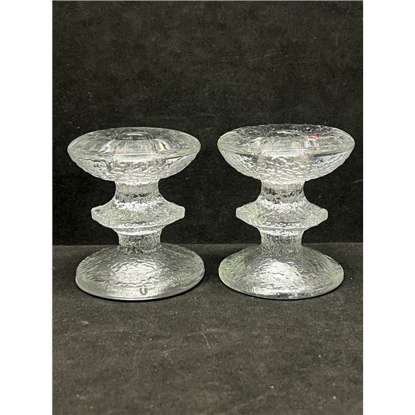 2 iittala Festivo Timo Sarpaneva One Ring Candle Holders Approx: 3.25 T 3 W