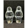 Image 1 : 2 Holmegaard Denmark Crystal Glass Eskimo Figurines (see description)
