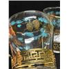 Image 7 : Mid Century Libbey David Douglas Turquoise/Gold Pinecone 1 Qt Pot & 2 Glasses