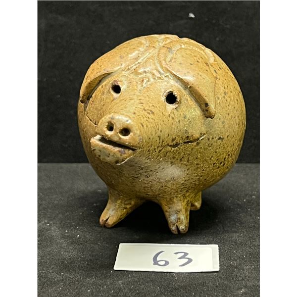 Mid Century Ceramic Pig Approx: 3.25"T 5"W