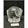 Image 3 : Mid Century Heavy Textured Glass Elephant Paperweight Approx: 2.75"T & 3"W