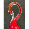 Image 2 : Crystal / Red Art Glass Bird Approx: 8"T 3.25"W