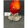 Image 4 : Crystal / Red Art Glass Bird Approx: 8"T 3.25"W