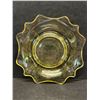 Image 6 : Antique Yellow / Gold Folded Glass Centrepiece (see description)