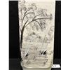 Image 2 : Vintage Square Ceramic Vase Forest Scene Approx: 4x4" & 9.75"T