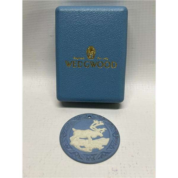 Wedgwood England Blue Jasperware Moose Ornament Approx: 2.25"