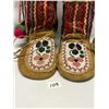 Image 2 : Antique/Vintage First Nations Beaded Mukluks (see description)