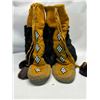 Image 1 : First Nations Beaded Footwear Mukluks (Foot approx: 10.25x4" & 15"T)