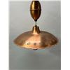 Image 2 : Mid Century Copper Spaceship/UFO Light Fixture Approx 14.5"W