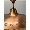 Image 3 : Mid Century Copper Spaceship/UFO Light Fixture Approx 14.5"W