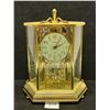 Image 1 : Brass & Glass Kundo Quartz Clock NOT tested (about 10"T 8"W & 5.5"D)