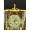 Image 2 : Brass & Glass Kundo Quartz Clock NOT tested (about 10"T 8"W & 5.5"D)